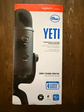 Blue Yeti USB Microphone Black NIB Logitech For Creators